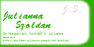 julianna szoldan business card